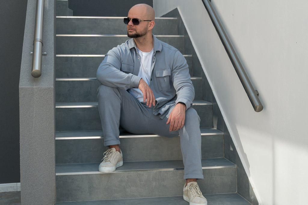 The Odissea Track Pants - Silver Grey