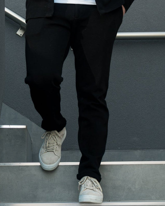 The Odissea Track Pants - Deep Black