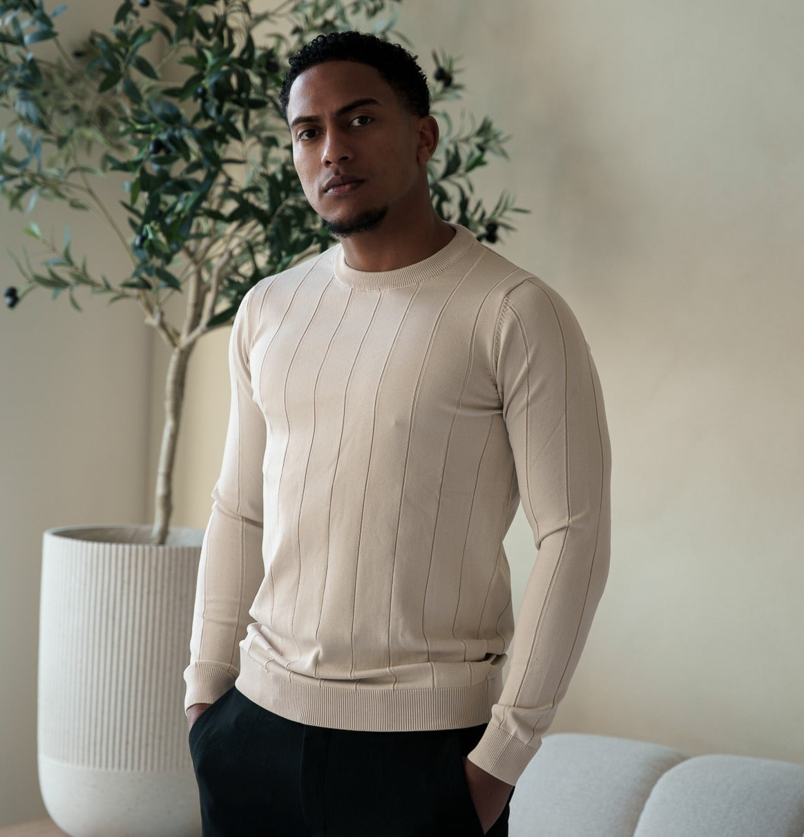 The Alexander Pullover - Marmer White