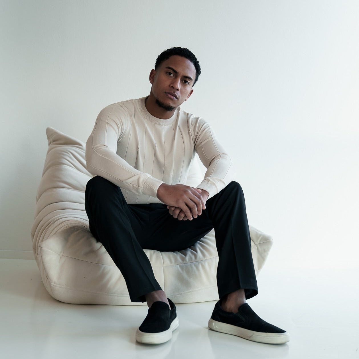 The Alexander Pullover - Marmer White